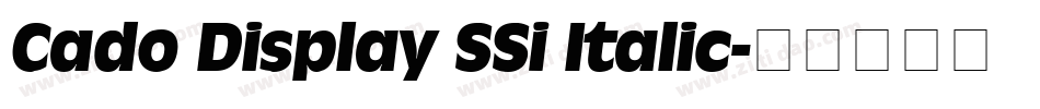 Cado Display SSi Italic字体转换